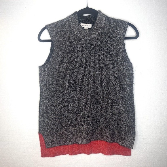 Autograph Mark & Spence Grey Knit Wool Blend Sweater Vest size medium - Picture 1 of 6